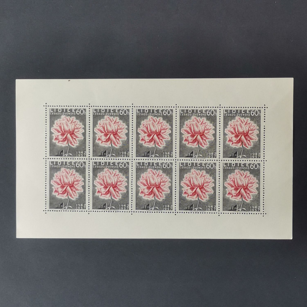 Bloco de dez Tchecoslováquia, 60h, , MNH** 