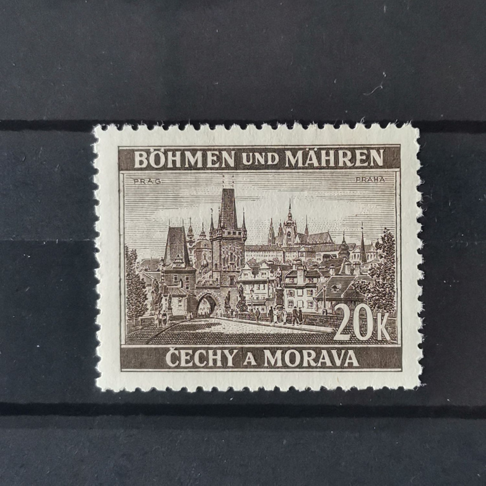 Sello Protectorado de Bohemia y Moravia, 20K, Mi.61, MNH** 