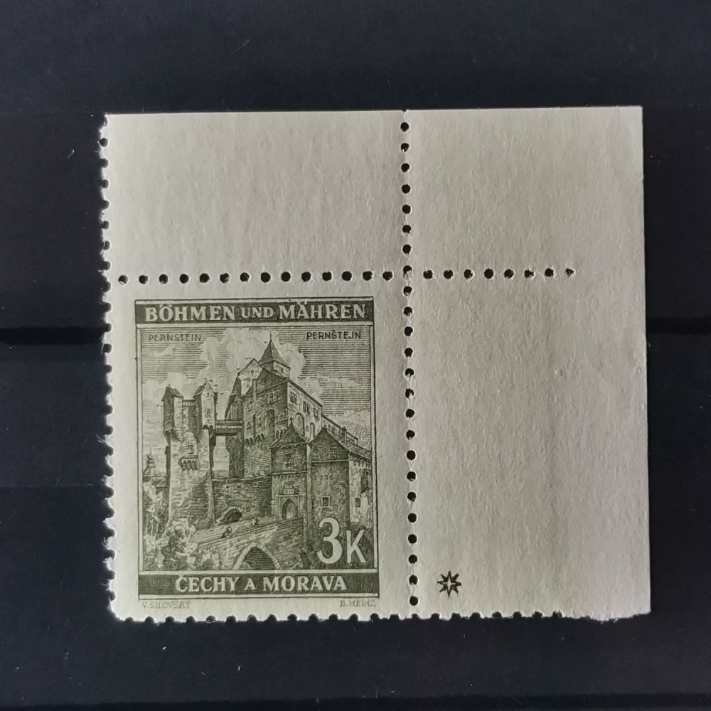 Sello con marca de plancha Protectorado de Bohemia y Moravia, , MNH** 