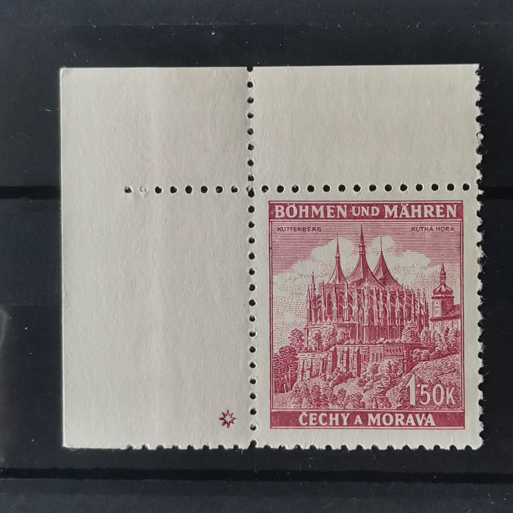 Briefmarken mit Kennzeichen Böhmen und Mähren Protektorat, 1.50K, Mi.69** 