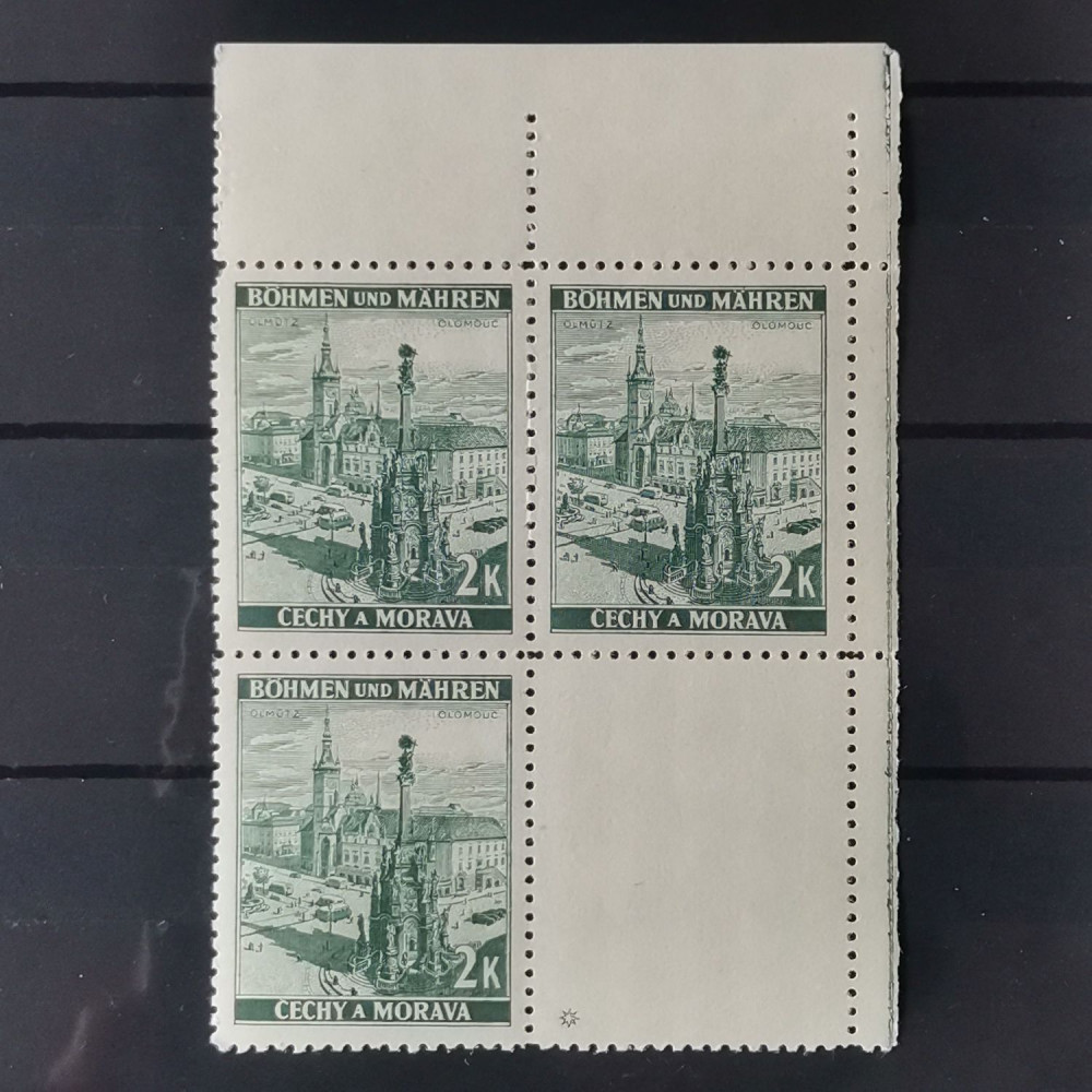Selo com marca de chapa Protetorado da Boêmia e Morávia, 2K, Mi.31, MNH** 