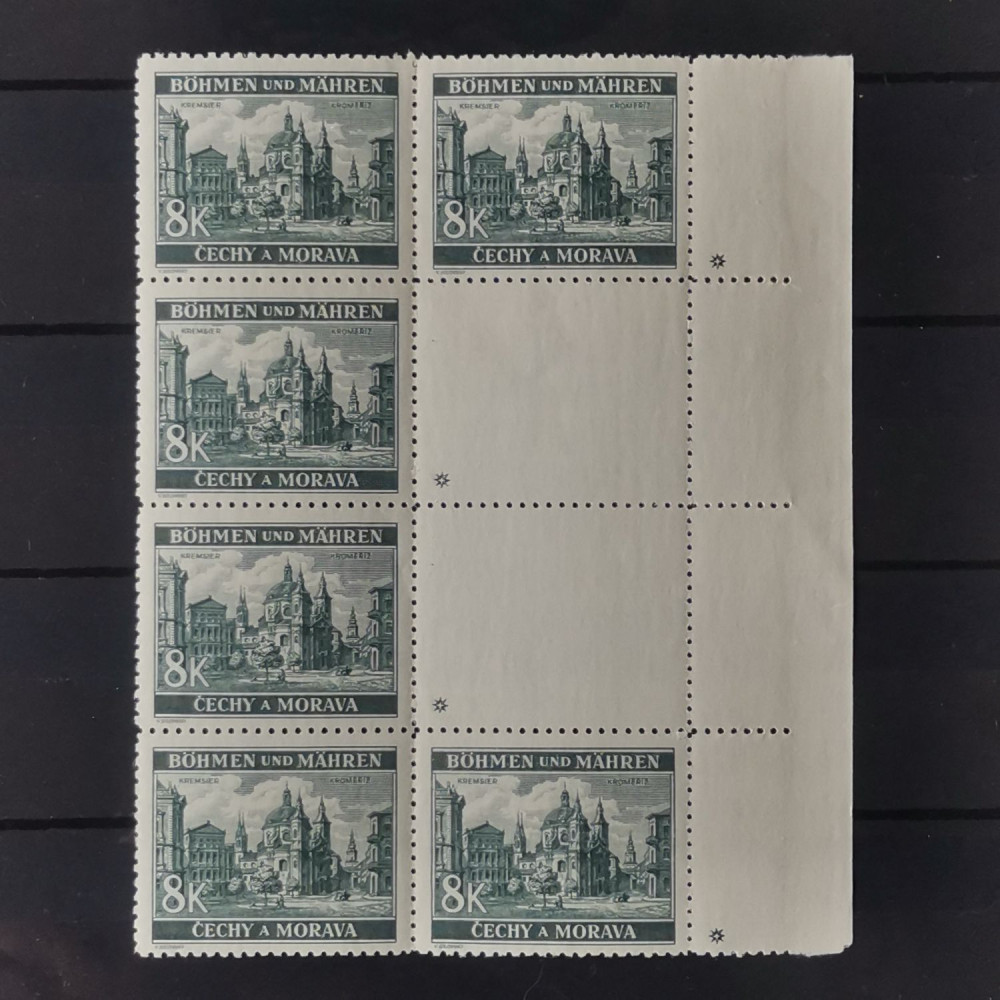Selo com marca de chapa Protetorado da Boêmia e Morávia, 8K, Mi.59, MNH** 