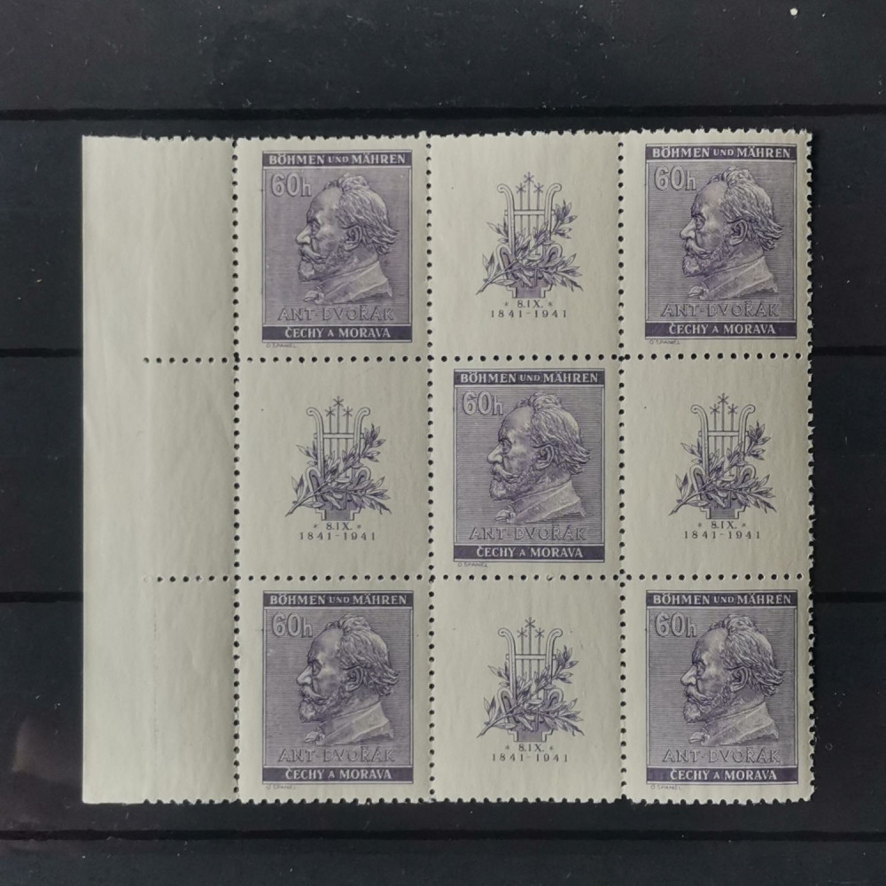 Folha completa Protetorado da Boêmia e Morávia, 60H, Mi.73, MNH** 