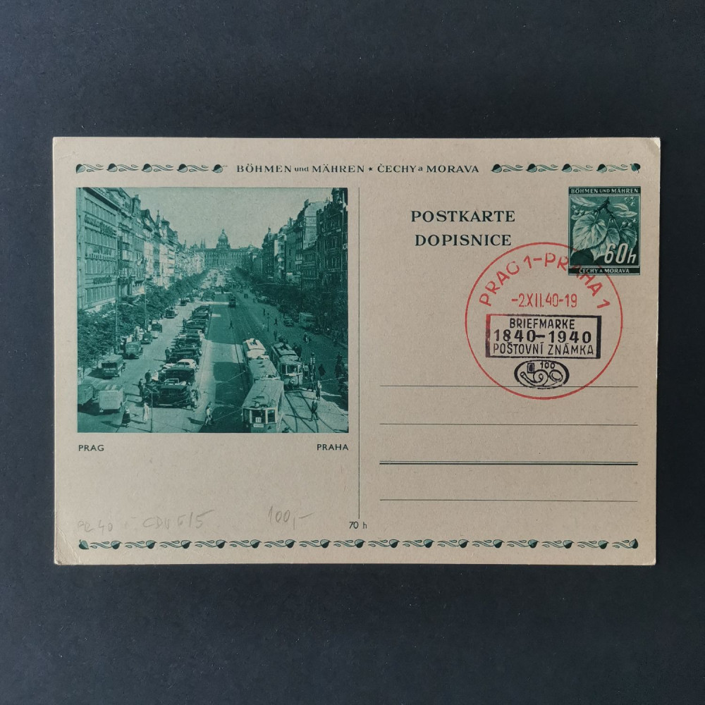 Tarjeta postal Protectorado de Bohemia y Moravia, (*)