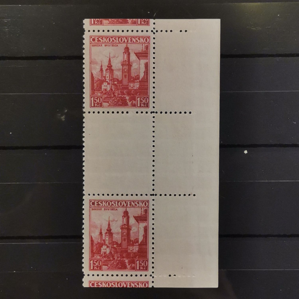Gutter marks Czechoslovakia, 1,50 Kč, Mi.352, MNH** 