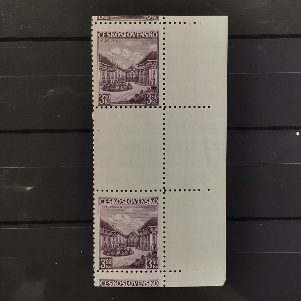 Gutter marks Czechoslovakia, 3,50 Kč, Mi.356, MH* 