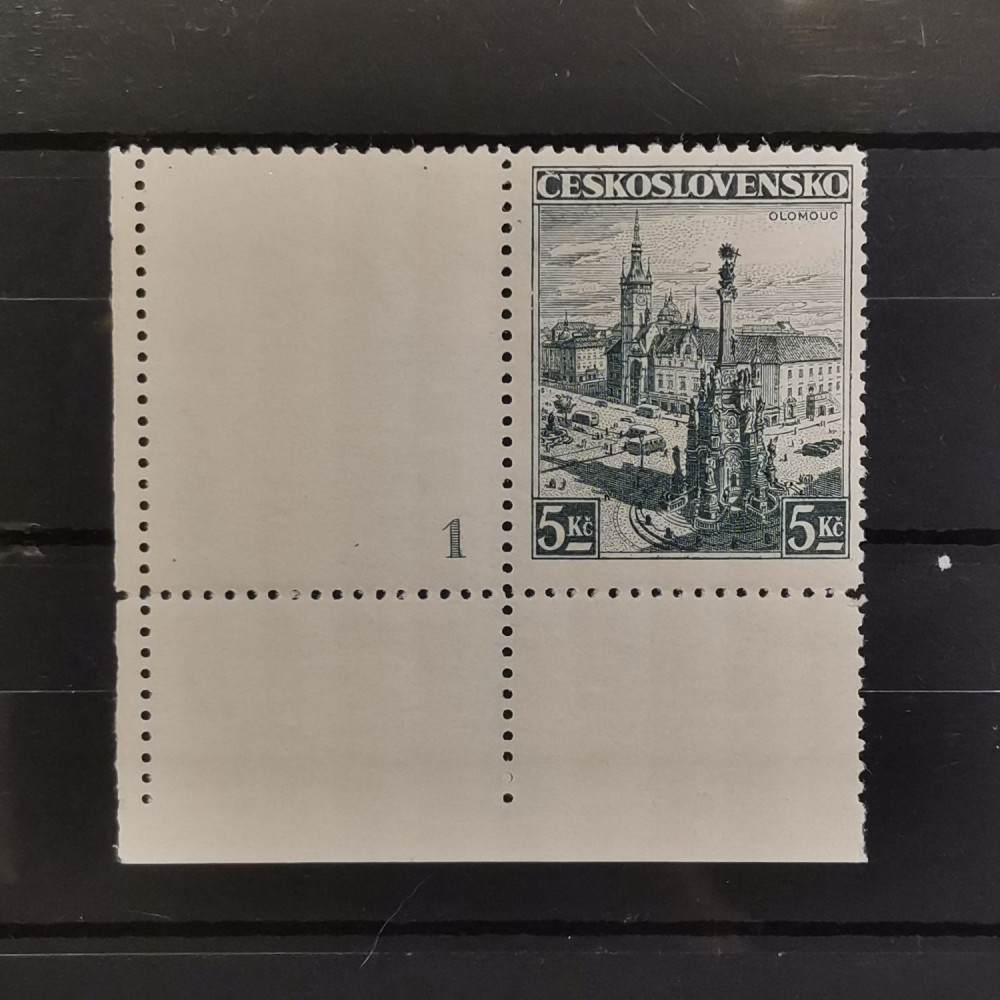 Selo com número de chapa Tchecoslováquia, 5 Kč, Mi.358, MNH** 