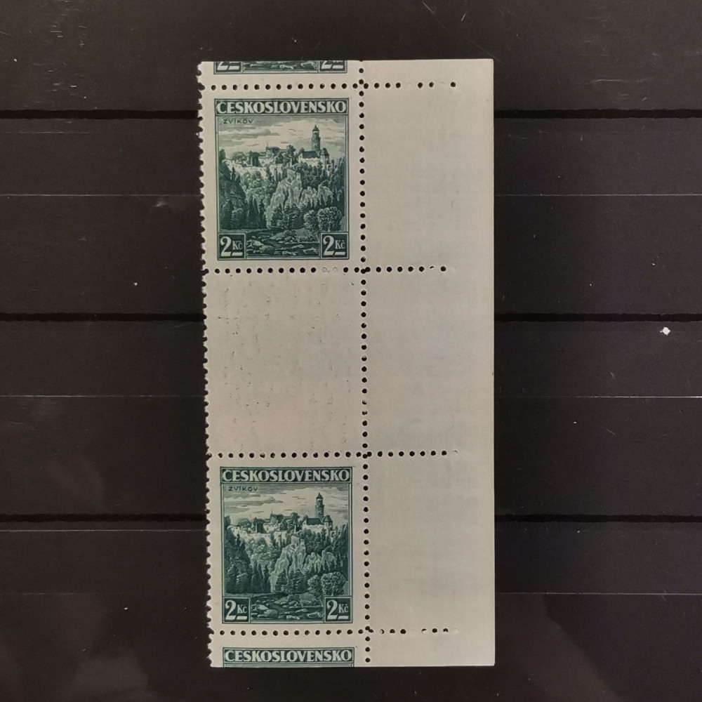 Gutter marks Czechoslovakia, 2 Kč, Mi.353, MNH** 