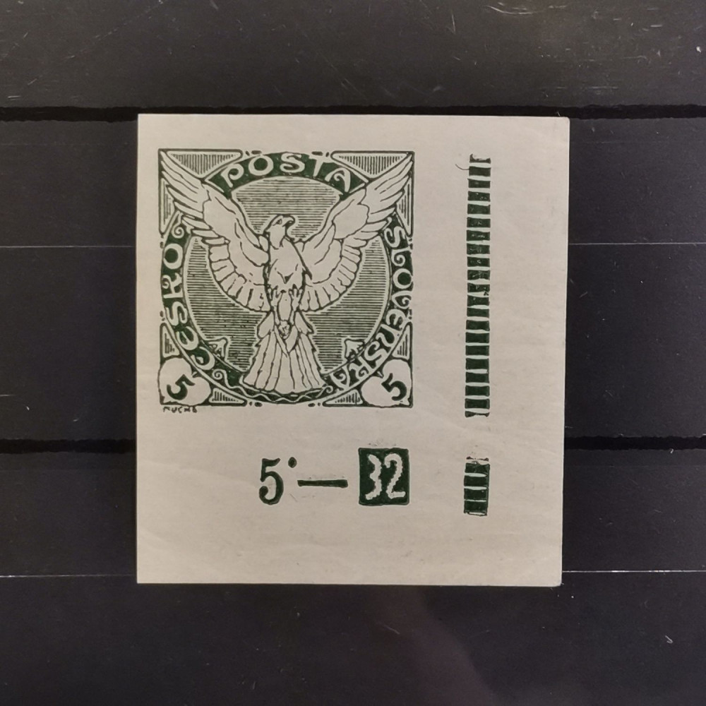 Selo com número de chapa Tchecoslováquia, 5h, Mi.189, MH* 