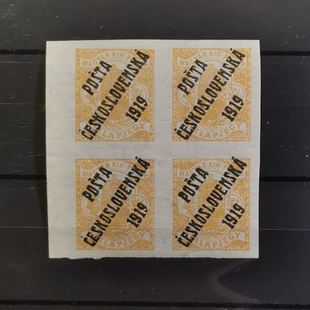 Viererblock Tschechoslowakie PČ 1919 , 2f, Mi.113** 