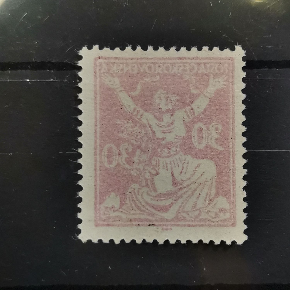 Calco (offset) Checoslovaquia, 30h, Mi.172, MNH** 