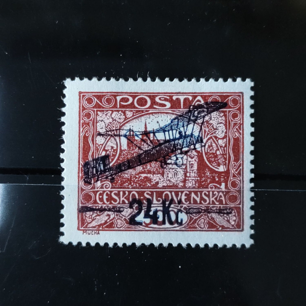 Sello Checoslovaquia, 24 Kč / 500h, Mi.193, MH* , perforation: B 13 3/4 : 13 1/2