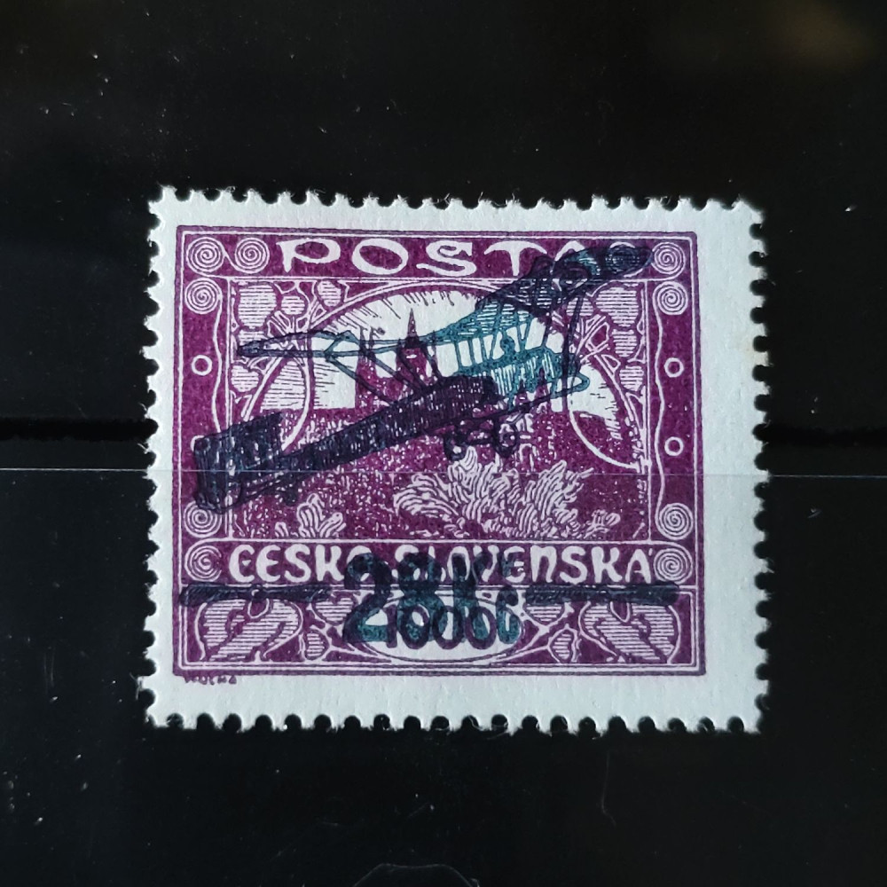 Stamp Czechoslovakia, 28 Kč / 1000h, Mi.194, MH* , perforation: B 13 3/4 : 13 1/2