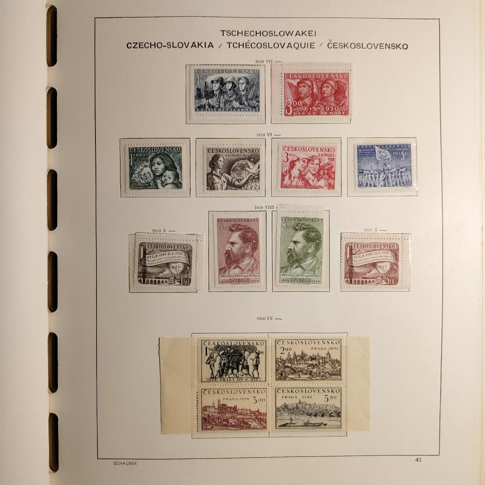 Czechoslovakia Stamps collection 1945-1959 MNH**/MH* 10