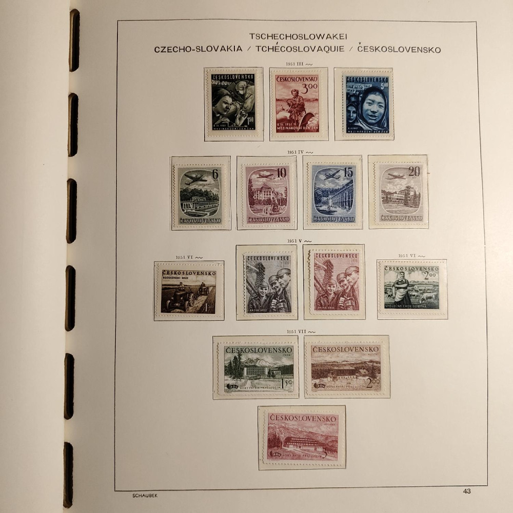 Czechoslovakia Stamps collection 1945-1959 MNH**/MH* 12