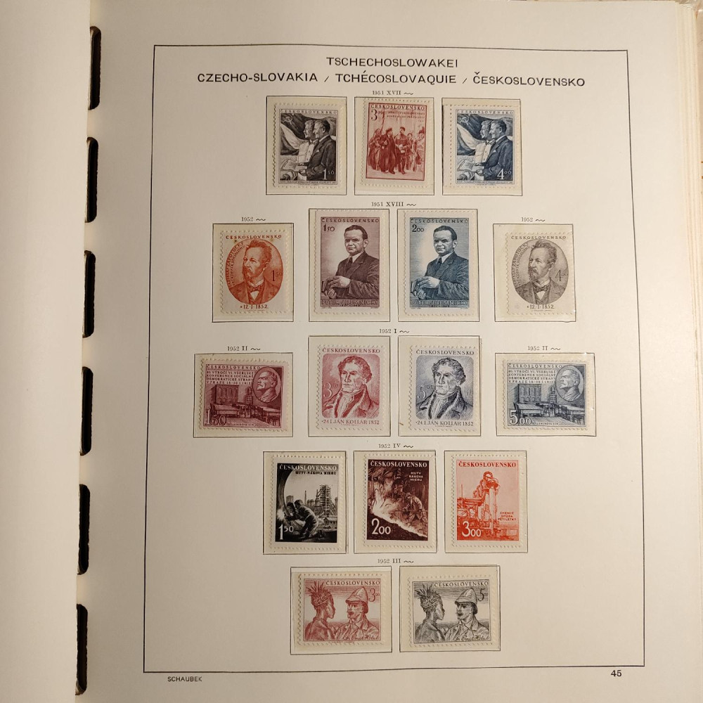 Czechoslovakia Stamps collection 1945-1959 MNH**/MH* 15