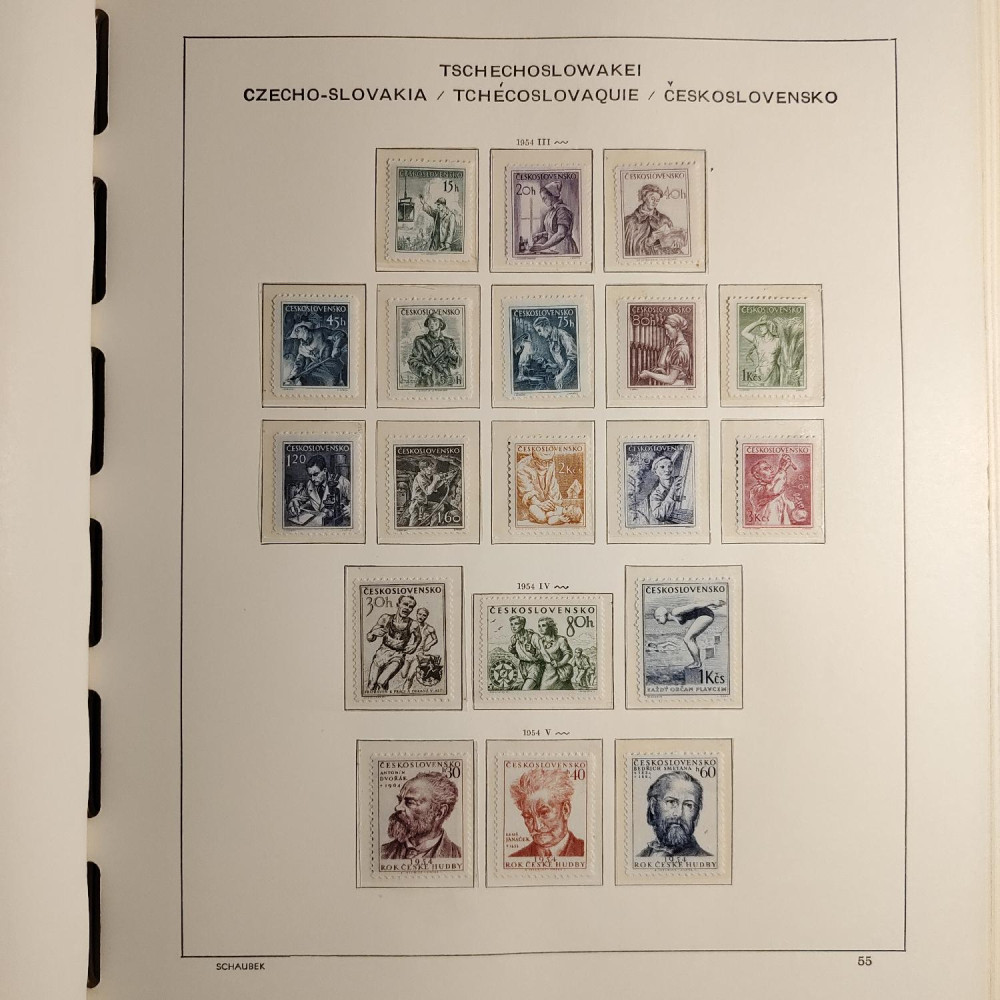Czechoslovakia Stamps collection 1945-1959 MNH**/MH* 25