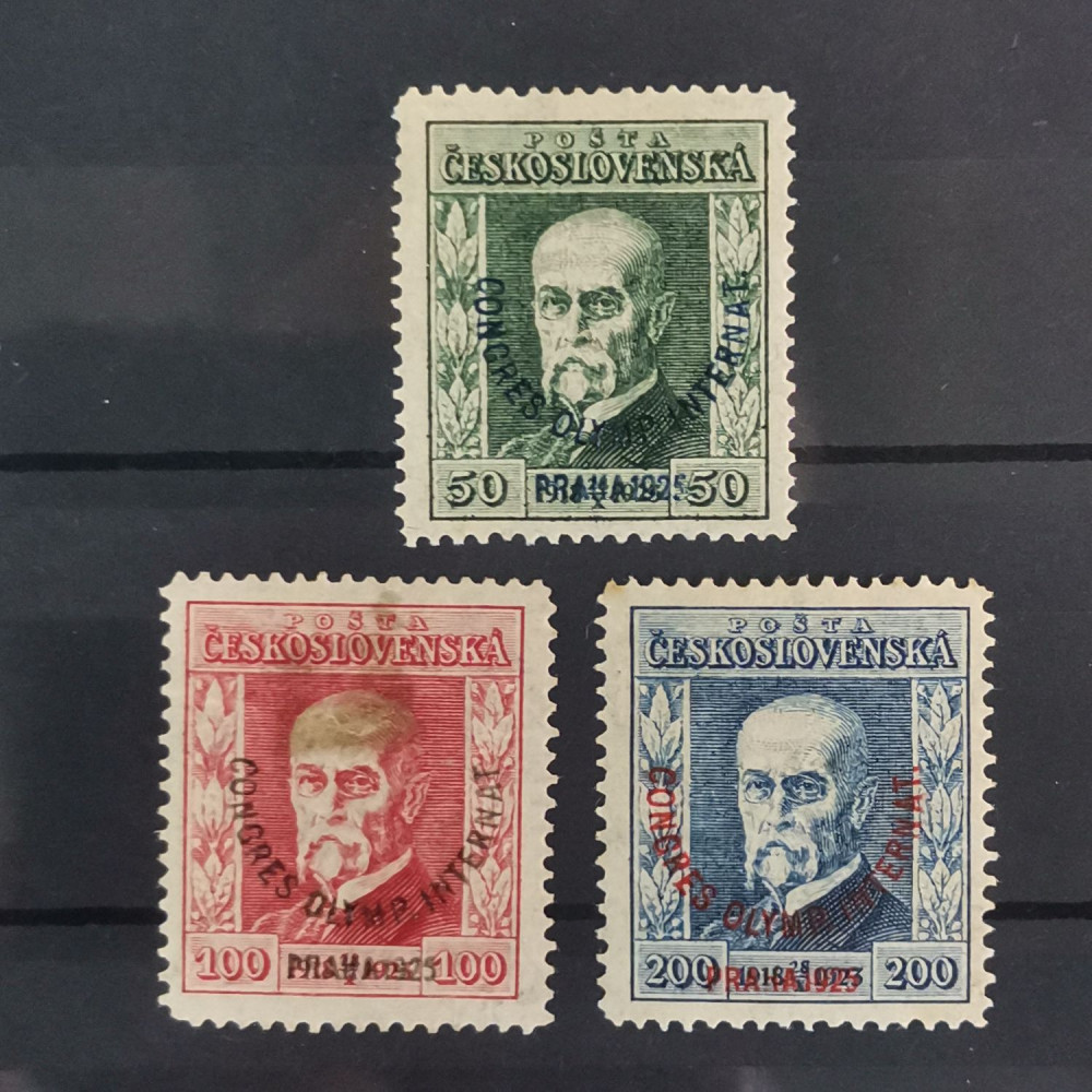 Serie Checoslovaquia, 50h-200h, Mi.209-211, MH* 