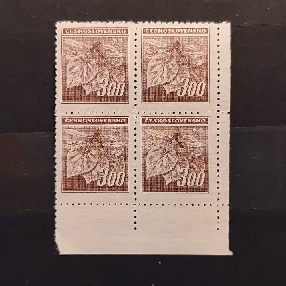 Bloque de cuatro Checoslovaquia, 300 h, Mi.431, MNH** 