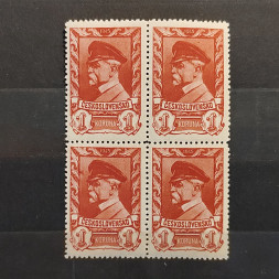 Block of four Czechoslovakia, 1 K, Mi.437, MNH** 