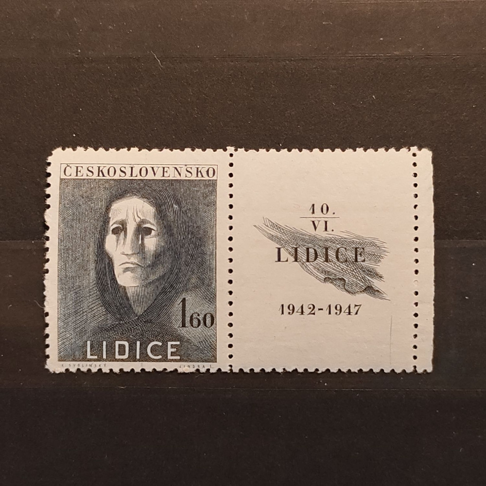 Selo com vinhetas Tchecoslováquia, 1,50 Kčs, Mi.529, MNH** 