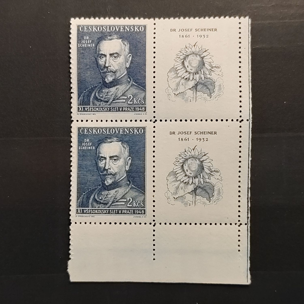 Pareja Checoslovaquia, 2 Kčs, Mi.542, MNH** 