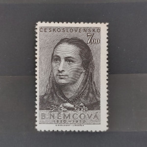 130. výročí narození B. Němcové - 7 Kčs hnědošedá