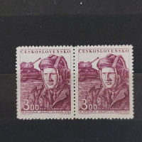 Block of 2 Czechoslovakia, 3 Kčs, Mi.694, MNH** 