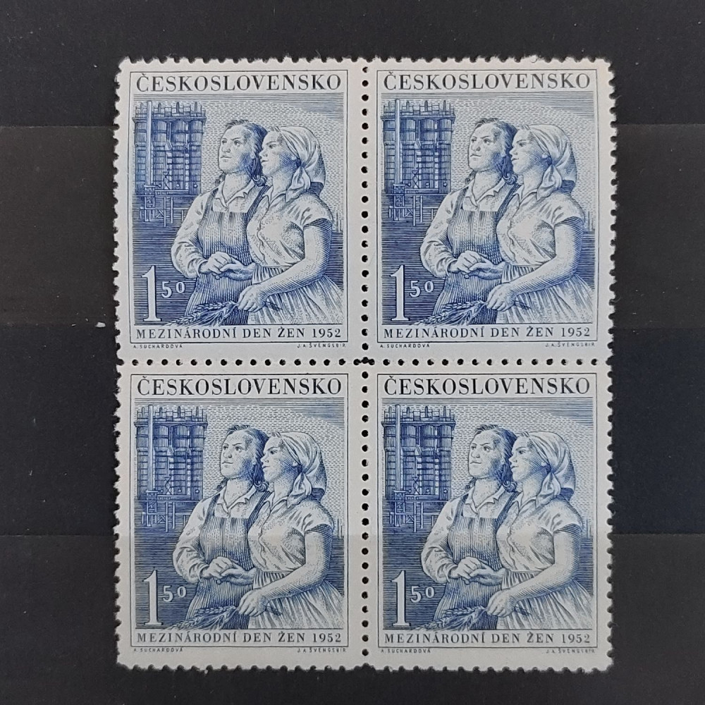 Bloque de cuatro Checoslovaquia, 1,50 Kčs, Mi.721, MNH** 