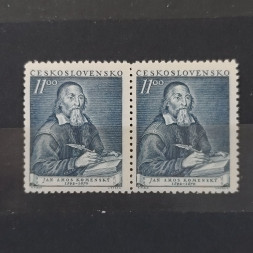 Zweierblock Tschechoslowakie, 11 Kčs, Mi.718** 
