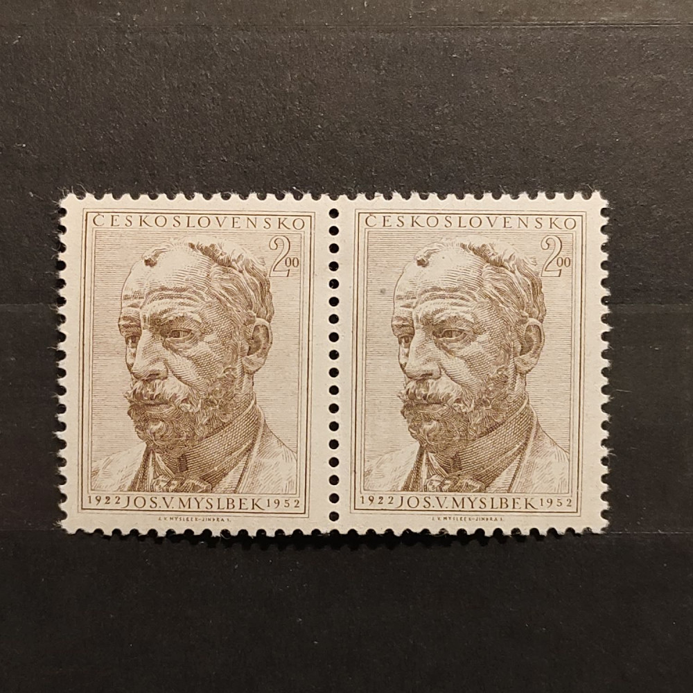 Pareja Checoslovaquia, 2 Kčs, Mi.735, MNH** 