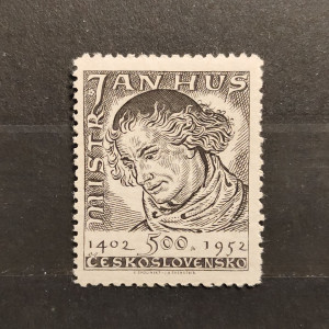 Mistr Jan Hus - 5 Kčs šedočerná