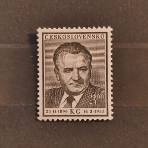 Úmrtí K. Gottwalda - 3 Kčs černá