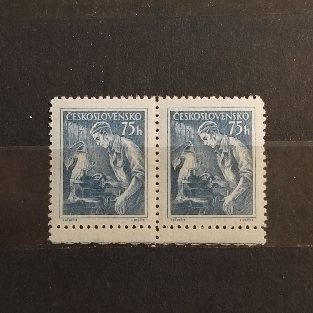Pareja Checoslovaquia, 75 h, Mi.875, MNH** 