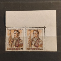 Block of 2 Czechoslovakia, 75 h, Mi.922, MNH** 