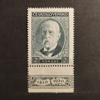 Briefmarke mit Ziefeldern Tschechoslowakie, 2 Kč, Mi.299* Briefmarke mit Ziefeldern Tschechoslowakie, 2 Kč, Mi.299*