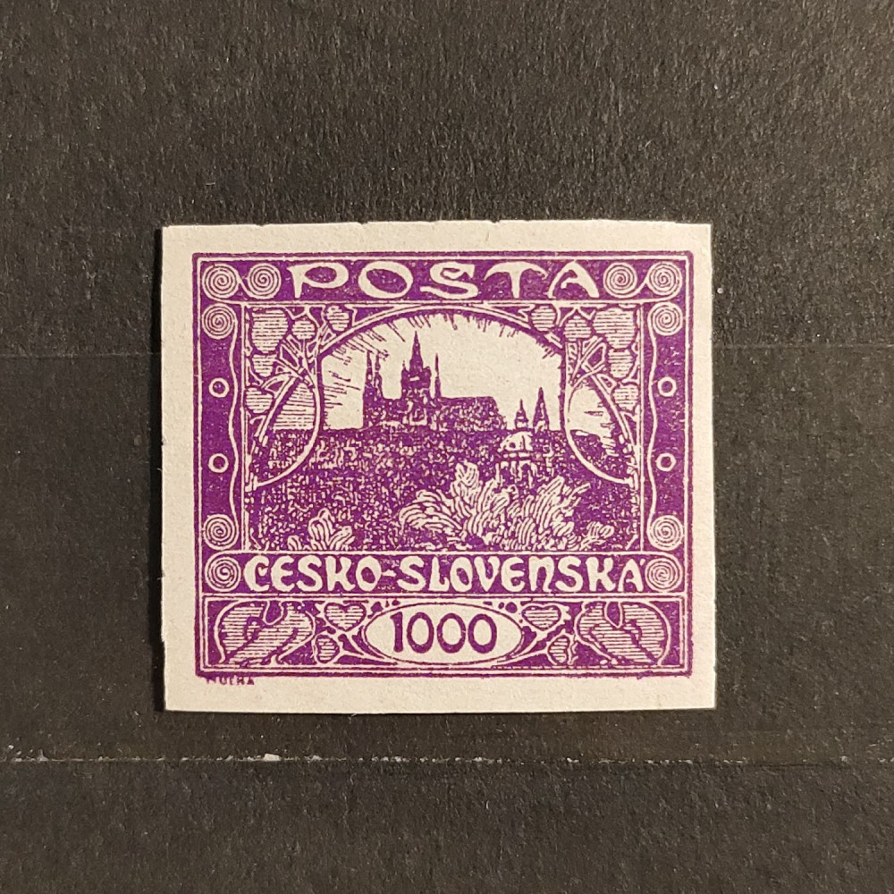 Briefmarke Tschechoslowakie, 1000h, Mi.23* 