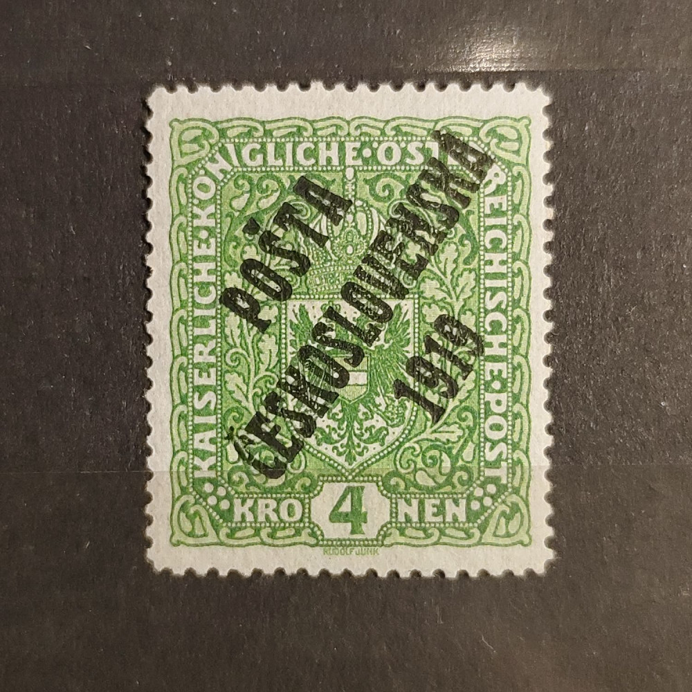 Briefmarke Aufdruck Posta Ceskoslovenska 1919, PC 1919, * 