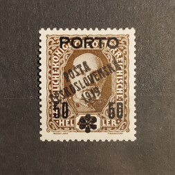 Stamp Czechoslovakia PČ 1919 , 50/42h, Mi.97, MH* Stamp Czechoslovakia PČ 1919 , 50/42h, Mi.97, MH*