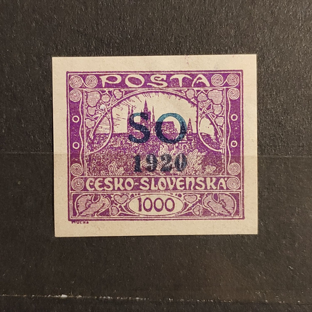 Sello Checoslovaquia, 1000h, Mi.25, MH* 