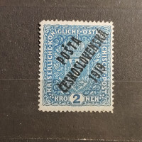 Známka ČSR, PČ 1919, Pof.48I*, II typ přetisku 