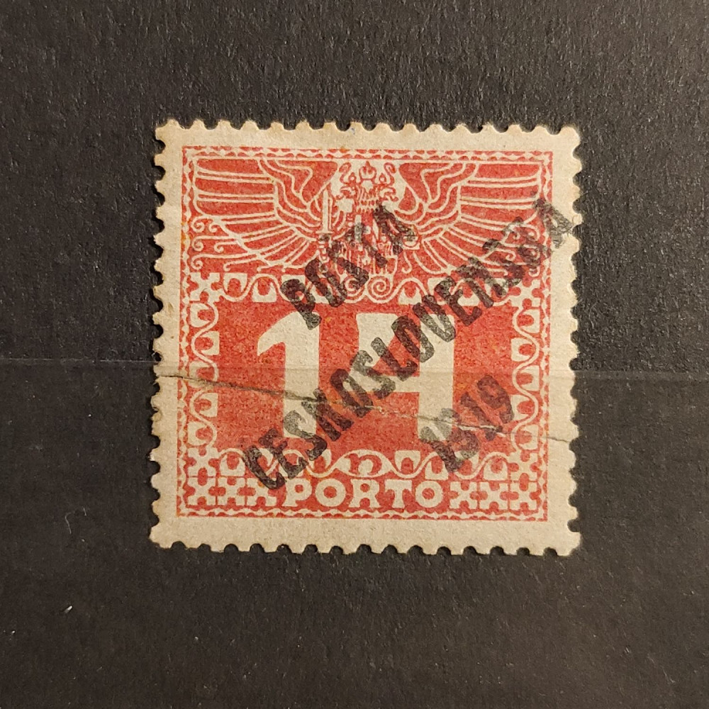 Sello Checoslovaquia PČ 1919 , 14h, Mi.77, MH* 