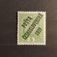 Stamp Czechoslovakia PČ 1919 , 5h, Mi.41, MH* 