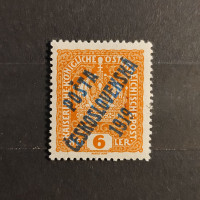 Stamp Czechoslovakia PČ 1919 , 6h, Mi.42, MH* 