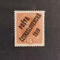 Stamp Czechoslovakia PČ 1919 , 15h, Mi.63, MH* 