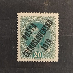 Sello Checoslovaquia PČ 1919 , 20h, Mi.64, MNH** 