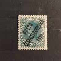 Stamp Czechoslovakia PČ 1919 , 20h, Mi.64, MH* 