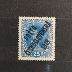 Briefmarke Tschechoslowakie PČ 1919 , 25h, Mi.65** 