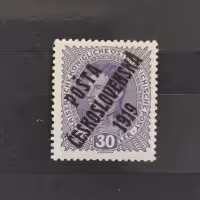 Stamp Czechoslovakia PČ 1919 , 30h, Mi.66, MH* 