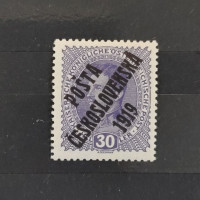 Stamp Czechoslovakia PČ 1919 , 30h, Mi.66, MH* 